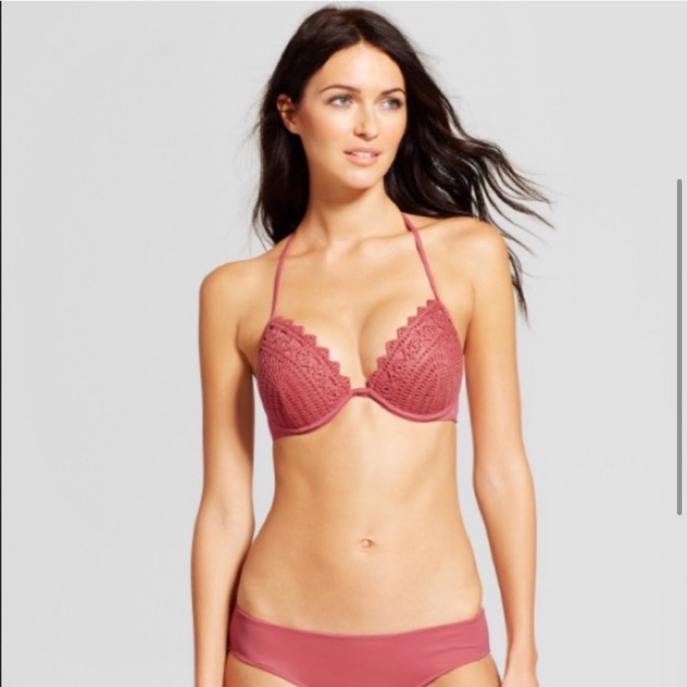 Shade & Shore Pink Lace Bikini